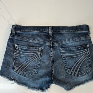7 for all Mankind- Dojo Dark Wash Denim Cutoff Shorts Size 25